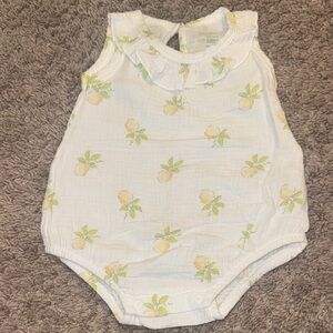 Lemon Print Sleeveless Bodysuit